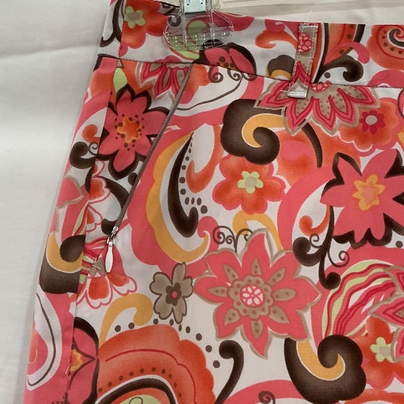 TEHAMA Coral Pink Floral Mini Skirt - Picture 2 of 5